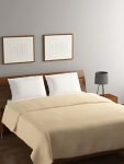 Rubix Home 220 Gsm All Season Camel Fleece Blanket Double Bed
