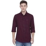 The Indian Garage Co Men’s Checkered Slim Fit Shirt (1218-SH06-10_Maroon L)