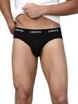 Levi’s Men’s Cotton 100 CA Regular Fit Solid Brief (Pack of 1) (#009-BRIEF-BLK-P1_Black_M)