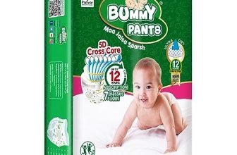 Bummy PANTS Super Dry Leakage Proof Technology Baby Diaper –Medium (M) Size, 72 Count, Super Absorbent 5D Cross Core with Anti Rash dual Layer Up to 12 Hrs Protection, Pack of 1, 5-11kg