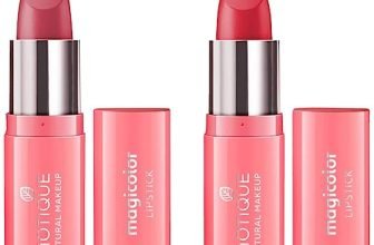 Biotique Natural Makeup Magicolor Lipstick, Barely There, 4g & Biotique Natural Makeup Magicolor Lipstick, Twinkle Pink, 4g