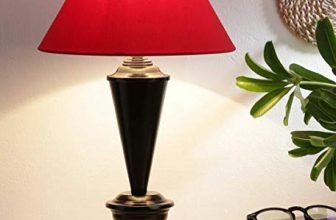 Tu Casa Metal-Iron Table Lamp With Holder, Red