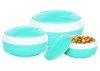Princeware Solar Plastic Plaid Casserole Set (Green) -3 Pieces, 3100 Liter