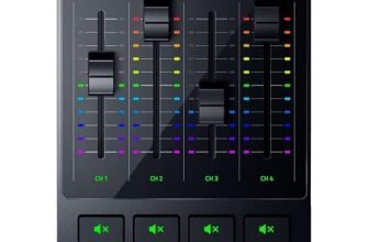 Razer Audio Mixer All-In-One Analog Mixer For Broadcasting & Streaming: 4-Channel Interface & Mute Buttons – Xlr Input W/Preamp – Plug & Play – Chroma Rgb – Rz19-03860100-R3M1