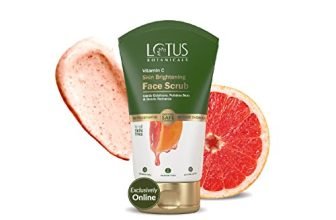 Lotus Botanicals Skin Brightening Face Scrub | Vitamin C | Sulphate, Silicon & Chemical Free | All Skin Types | 100G