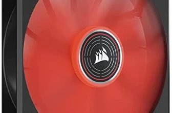 Corsair Ml140 Led Elite, 140Mm Magnetic Levitation Red Led Fan With Airguide, Single Pack