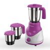 Crompton QUESTA DLX Mixer Grinder 100% Copper Motor & Motor Vent-X Technology (3 Stainless Steel Jars, Lavender)
