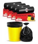Shalimar Premium Garbage Bags Size 17 X 19 Inches (Small) 120 Bags (4 rolls) Dustbin Bag/Trash Bag – Black Color