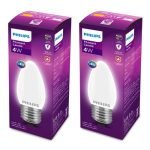 PHILIPS 4-watt Filament Candle LED Bulb | Diffused Candle Bulb for Home & Decoration | Bulb Base: E27, Cool White | Pack of 2