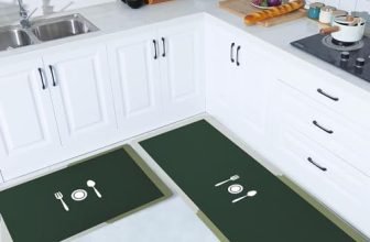 Status Contract Set Of Runner & Mat Kitchen Decor | Anti-Skid Rubber Kitchen Floor Mat | Napa Skin Super Absorbent Non Slip Mat – Floor Rug | Waterproof Kitchen Mat | (Green) (Rr-120X40,Dm-38X58 Cm)