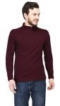 Ap’pulse Men’s 1/4 Hi Neck Zipper Maroon
