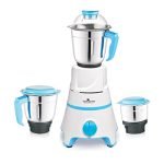 Padmashree® Odlin 750-Watt Mixer Grinder | 230 Volts Mixer with 3 Stainless Steel Jars with Leakproof Lid | ABS Body | 3 Speed Motor/White