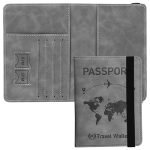 Dahsha Grey Rfid Blocking Pu Leather Travel Passport Holder Cover Travel Wallet Organiser Passport Case Travel Document Organiser For Men & Women(14.8 X 11Cm)