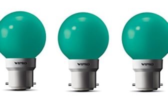 Wipro Glass Safe Lite N10005 B22 0.5-Watt Led Night Lamp (Green) – Pack Of 3