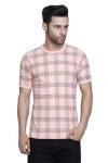 Pasure Round Neck Summer Wear T-Shirt for Men(Pink2-2XL)
