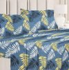 Vas Collections 160 Tc Cotton Double Floral Flat Bedsheet(Pack Of 1, Cloudy Blue)