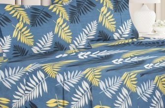 Vas Collections 160 Tc Cotton Double Floral Flat Bedsheet(Pack Of 1, Cloudy Blue)