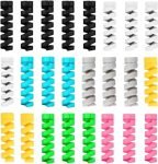 Lapster 24pcs Mix Spiral Charger Spiral Charger Cable Protectors for Wires Data Cable Saver Charging Cord Protective Cable Cover