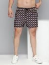 Here&Now Printed Men Blue Regular Shorts