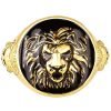 Giva 925 Silver Golden Roar Of Tiger Men’S Ring, Adjustable | Gifts For Women And Girls | With Certificate Of Authenticity And 925 Stamp | 6 Months Warranty*