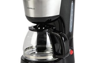 Havells Drip Cafe-N 6 -600 Watt 6 Cup Filter Coffee Maker With Anti-Drip Valve & 2 Year Warranty (Stainless Steel And Black)