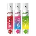 Secret Temptation Te Amo Dazzle, Petal, And Sparkle No Gas Body Spray For Women, Pack Of 3 (120Ml Each)|Irresistible Fragrances With Long-Lasting Scent|Deodorant Combo Pack
