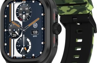Noise Thrill with 2″ Display with 3 Armored Layer Rugged Build, Bluetooth calling Smartwatch(Camo Green Strap, Regular)