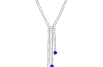 GIVA 925 Silver Blue Lariat Necklace| Pendant to Gift Women & Girls | With Certificate of Authenticity and 925 Stamp | 6 Months Warranty*