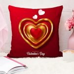 STITCHNEST Gift for Boyfriend Girlfriend Husband Wife Couples Girls Boys Printed Jute Cushion Cover, Set of 1 (16×16 Inches)