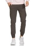 The Indian Garage Co Men’s Slim Fit Cargos (TIG0419-CARGO02-16_Grey_34)