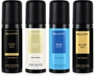 Bella Vita Organic Deo Parfum Travel-Size Gift Set|4X50 Ml|Long Lasting Fragrance| Deodorant Spray – For Men & Women(200 Ml, Pack Of 4)
