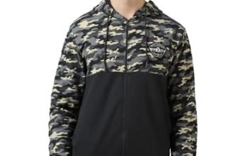 Urbano Fashion Men’S Grey Cotton Camouflage Printed Hooded Neck Sweatshirt (Swtcamhd-22B-Grebla-L)