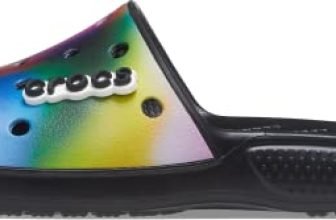 Crocs Unisex Adult Classiccrocssolarizedslide Blk/Mlti Black/Multi Slide-10 Kids Uk (207557-0C4)