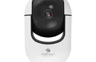 Zebronics Smart Cam 105 Wifi 355 Degree Ptz Camera With Video Monitoring, Night Vision, Motion Tracking, 2Mp 1080P, App Access, 2 Way Audio, Ceiling Mount, Microsd Card & Cloud Storage Support, White