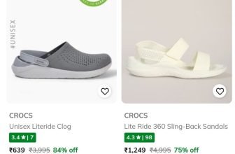 deal crocs upto 85% off