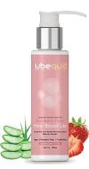 Lubequid Water-Based Personal Lubricant, 100 ML Bottle- 2 in 1 Lubricant & massage Gel for Men and Women ~ Water Based Lube ~ Skin Friendly, Silicone and Paraben Free, Strawberry Flavoured