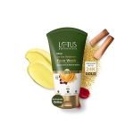 Lotus Botanicals Ubtan De-Tan Radiance Face Wash | Infused With 24K Gold | For Glowing & Rejuvenated Skin, Anti-Tan | No Silicon, No Sulphates, Non-Comedogenic, No Preservatives | 100Ml