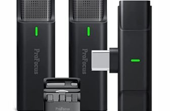 Profocus Smart Microphone For Android Users With Charging Case (Ep033A C-Type) C-Type, Plug & Play Dual-Channel Lavalier