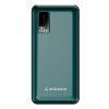 Ambrane 20000mAh Power Bank with 10.5W Fast Charging, Dual USB Output, Made in India, Multi-Layer Protection, Wide Compatibility, Stylish & Compact Design + Free Type-C Cable (Capsule 20, Green)