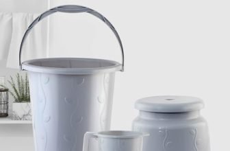 Cello Petal Bathroom Set | Sturdy And Durable | Lightweight And Rigid | Easy To Clean And Attractive Design | Small Set Of 3, Light Grey