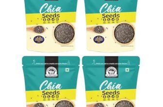Wonderland Foods Raw & Unroasted Chia Seeds 1Kg (250Gx4) Pack Of 4 Pouch I Rich In Fiber & Omega – 3 I Healthy Sabja Seeds For Weight Management I Immunity Booster Dieting Snack