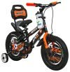 VESCO Kick Pro 14 Inch Bicycle for Kids Fully Adjustable with Back Rest & P.U Seat | Support for Boys and Girls 3 to 5 Years (Orange)