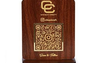 Chhavi Craft Personalized social media QR code button,scan to follow/social media sign Instagram QR sign instagram logo Gpay phonepe QR code stand for shop