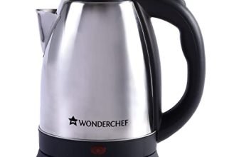 Wonderchef Crescent Electric Kettle 1800W With Stainless Steel Interior | Safety Locking Lid | 1.8L Capacity | 2 Years Warranty