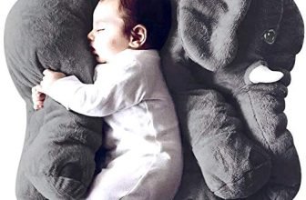DearJoy Polyester Big Size Fibre Filled Stuffed Animal Elephant Soft Toy For Baby Of Plush Hugging Pillow Soft Toy For Kids Boy Girl Birthday Gift (60 Cm, Grey)