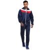Nivia Colorblock Polyester Zipper Tracksuits for Men/Full Sleeve Running & Sports Tracksuits-Blue/Red/White(Small)