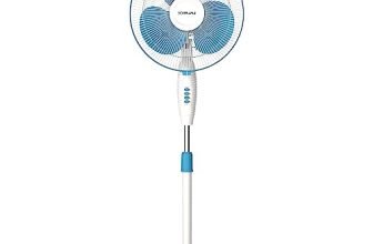 Bajaj Frore Neo 400 Mm Oscillating Pedestal Fan For Home|Aerodynamically Balanced Blades| 100% Coppermotor| Highair Delivery|3-Speed Control| Rust Free|2-Yr Warranty Blue
