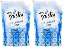 Amazon Brand – Presto! Glass & Household Cleaner Refill Pouch – 1 L (Pack of 2)
