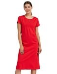 Amazon Brand – Symbol Women’s Cotton Knee Length Regular Night Gown (Ss19Utsdr04-Gp-05_Red_L)
