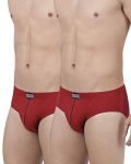 One8 By Virat Kohli Men’S Regular Solid Brief (101- Maroon_L)
